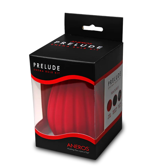 Aneros ''Prelude'' Enema Bulb Kit -Red