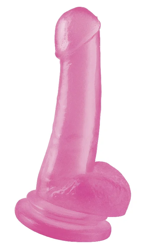 Basix Rubber Works 8 Inch Dong With Suction Cup -  Pink