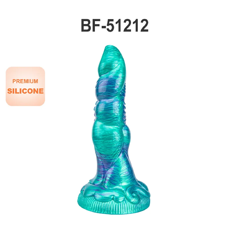 BF-51212 Liquid silicone luminous dildos adult toy sex large heteromorphic dildos for female