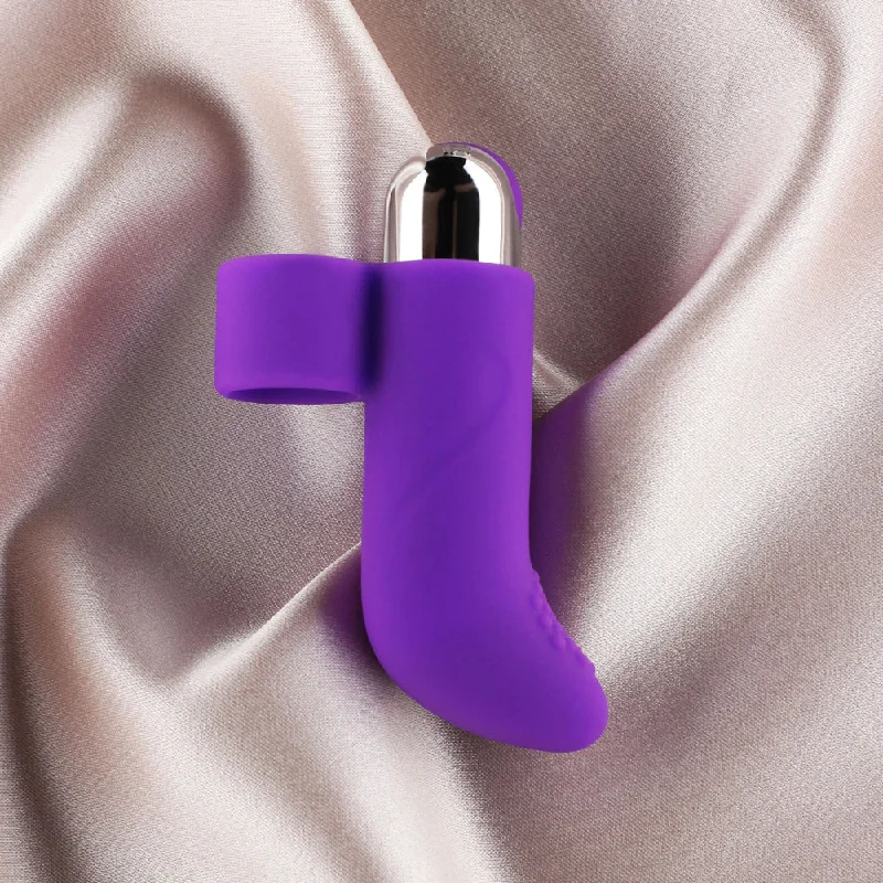 Brook 10 Modes Bullet Vibrator With Finger Accessorie Purple