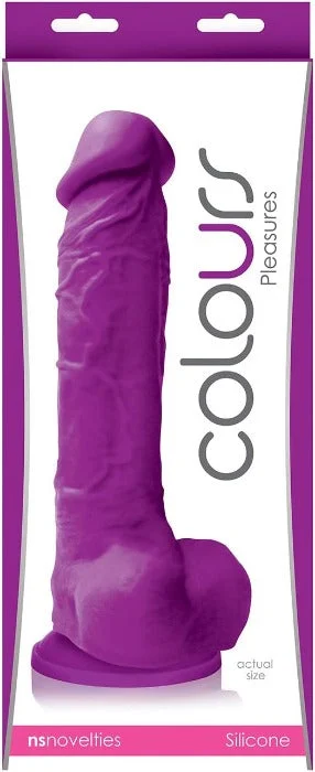 Colours Pleasures 8 Inch Dildo -Purple