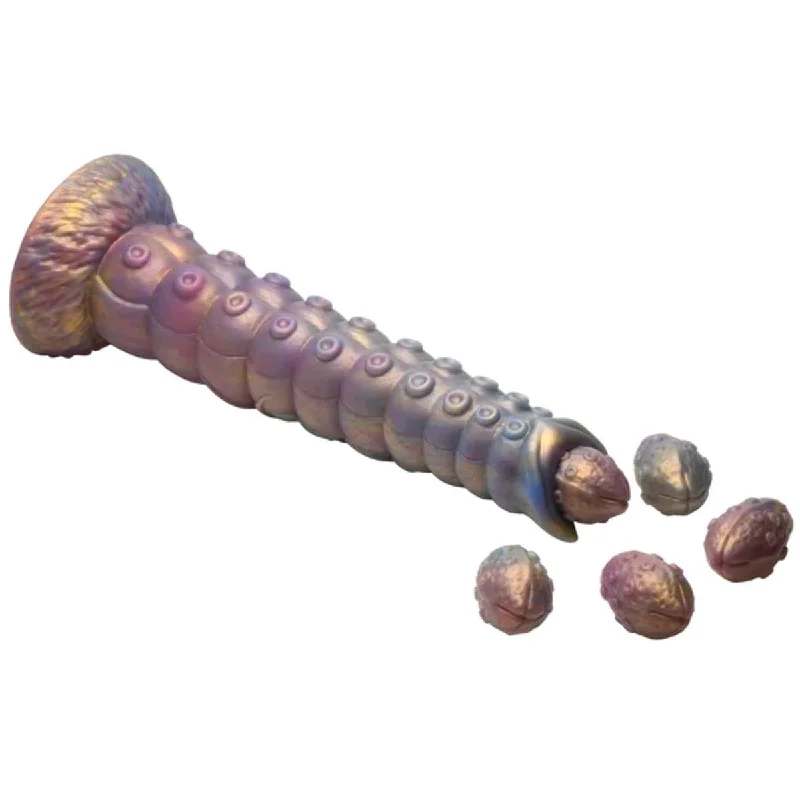 Creature Cocks Deep Invader Tentacle Ovipositor Silicone Dildo With Eggs