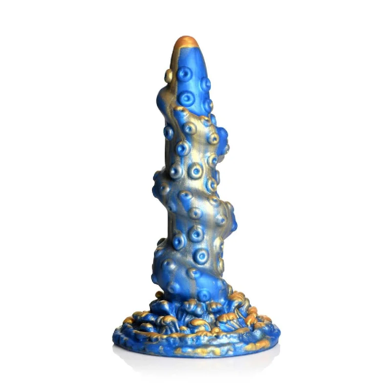 Creature Cocks Kraken Tentacled Silicone Dildo Blue Gold