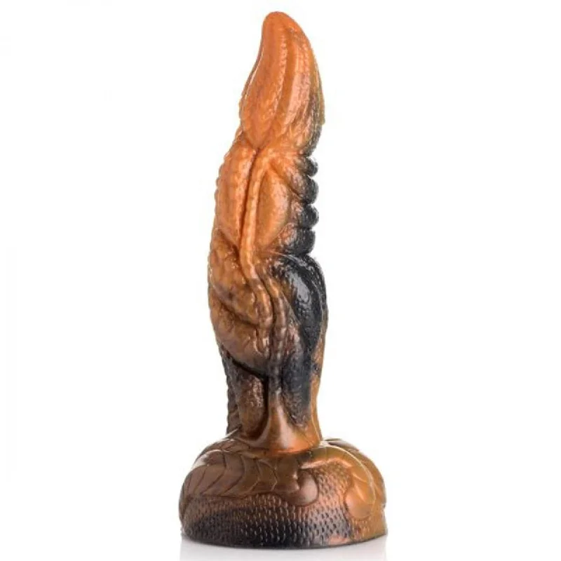 Creature Cocks Ravager Rippled Tentacle Marble Rust Orange Silicone Dildo