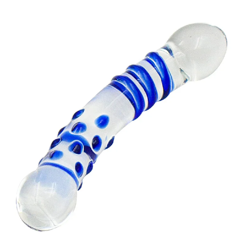 Curved Crystal 7" Blue Dildo |/| Training