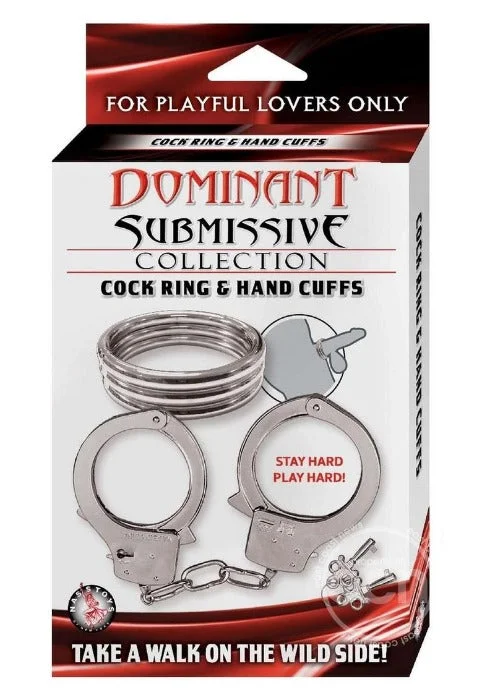 Dominant Sub ''Cock Ring & Handcuffs'' Set