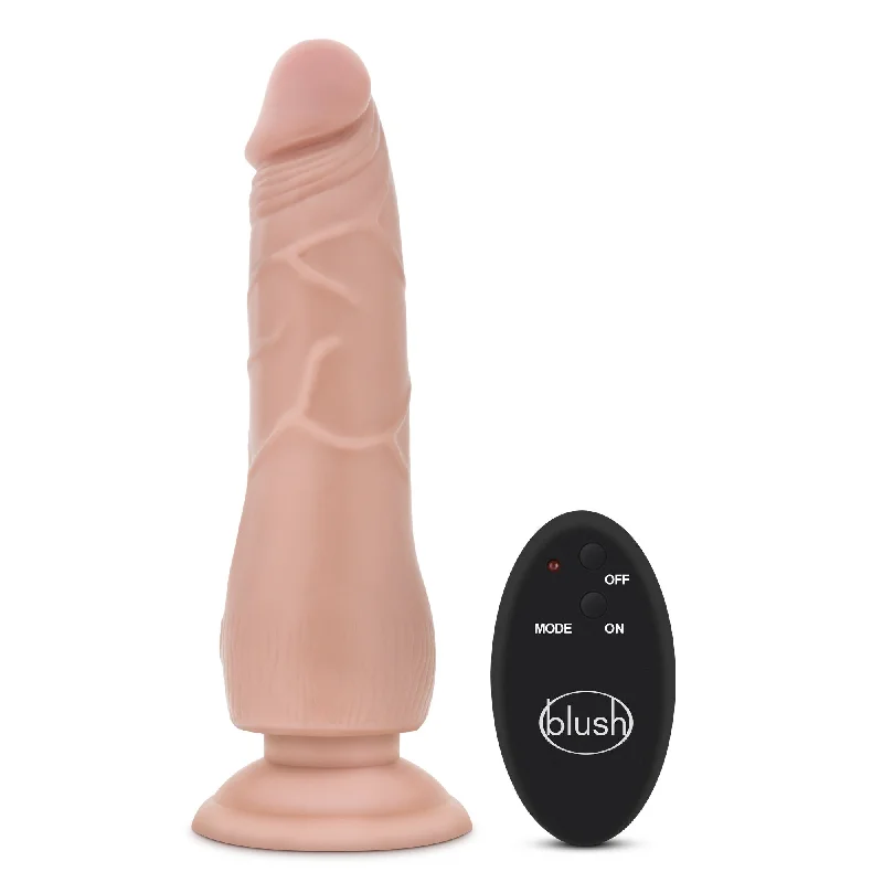 Dr. Skin - 9 Inch 10 Function Wireless Remote Dildo - Beige