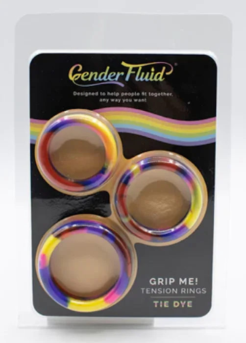 Gender Fluid Grip Me! ''Tie-Dye' Cockrings 3 Pack