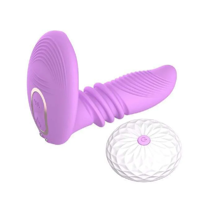 Grooved Thrusting Vibrator Dildo Silicone |/|Vibrating Pulsating Automatic