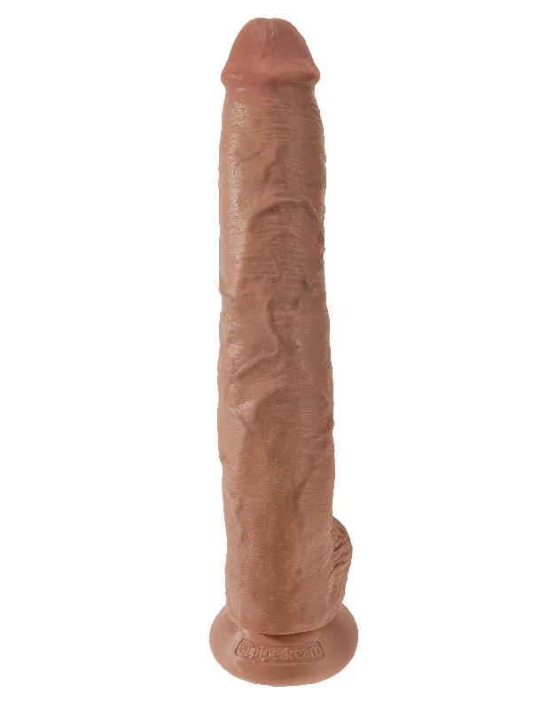 King Cock 14" Cock With Balls - Tan