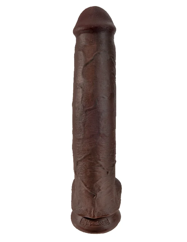 King Cock 15" Cock Wtih Balls - Brown