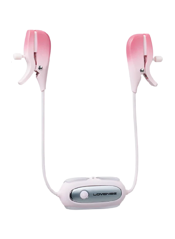 Lovense Gemini App-Controlled Vibrating Nipple Clamp Pink