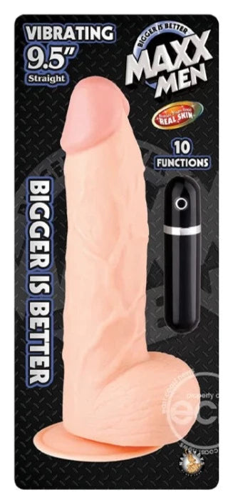 Maxx Men ''Vibrating'' Straight 9.5" Dildo