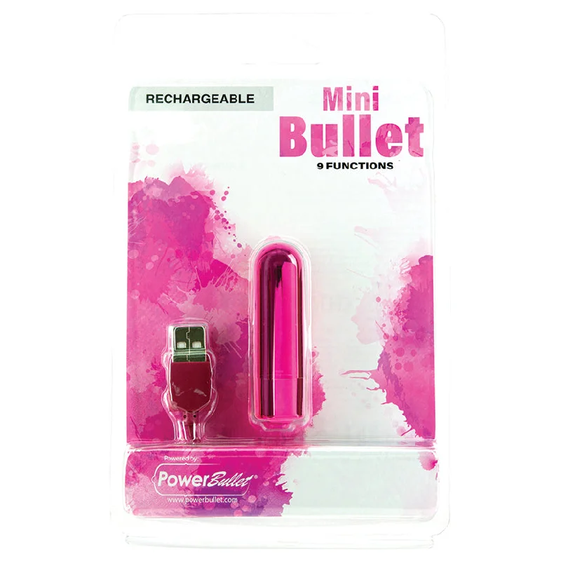 Mini Bullet Rechargeable Bullet - 9 Functions Pink