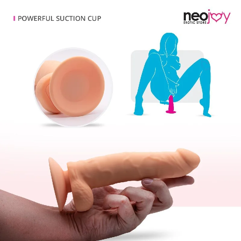 Neojoy - Daydream Premium Silicone Realistic Dildo Flesh With Suction Cup - Flesh - 17.5cm - 6.9 inch