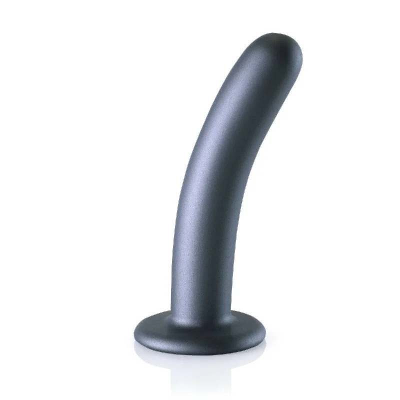 Ouch! Smooth Silicone G Spot Dildo 6Inch Metallic Grey