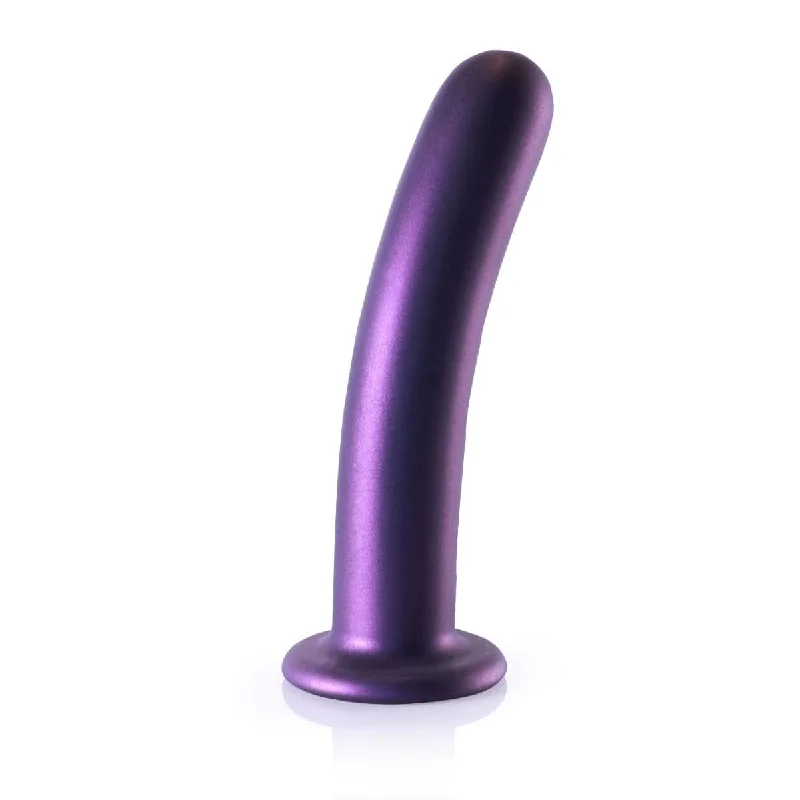 Ouch! Smooth Silicone G Spot Dildo 7Inch Metallic Purple