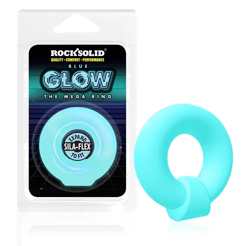 Rock Solid Sila-Flex Glow-in-the-Dark Mega Ring Blue