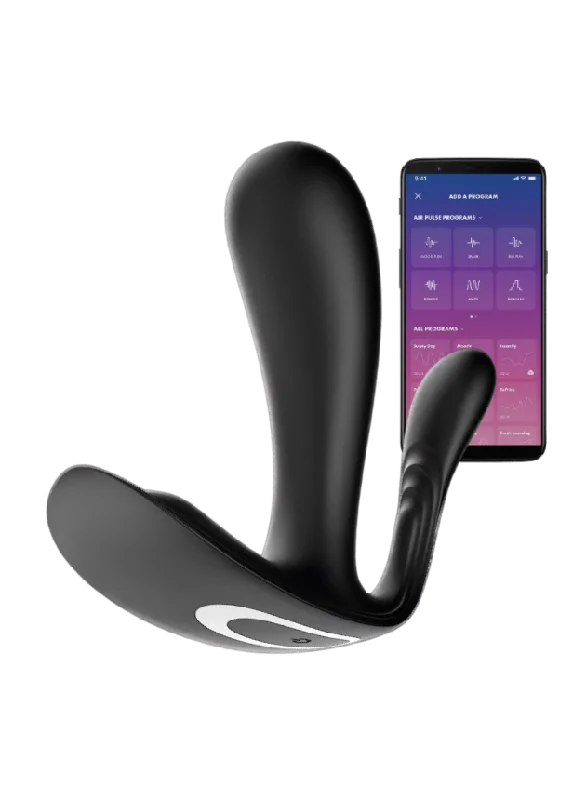 Satisfyer Top Secret+ App-Controlled Vibrating G-Spot and Anal Stimulator Black