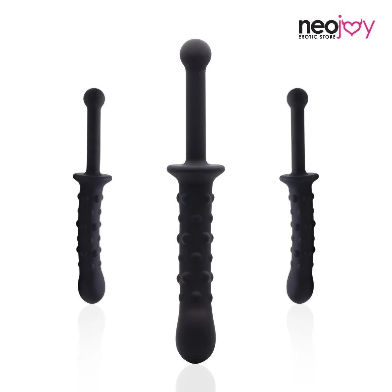 Neojoy - Silicone Anal Dildo - Black - 24cm - 9.4 inch