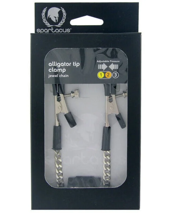 Spartacus ''Alligator'' Tip Nipple Clamps -Silver