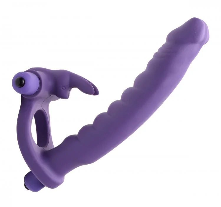 Double Delight Dual Penetration Rabbit Cock Ring