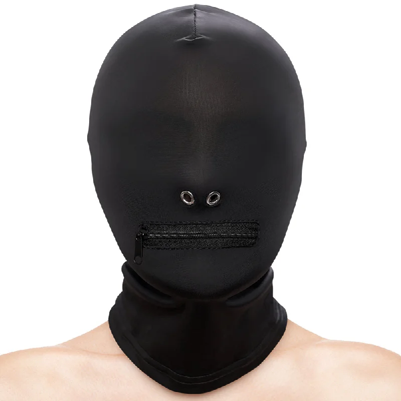 Fetish & Fashion Zippered Mouth Hood