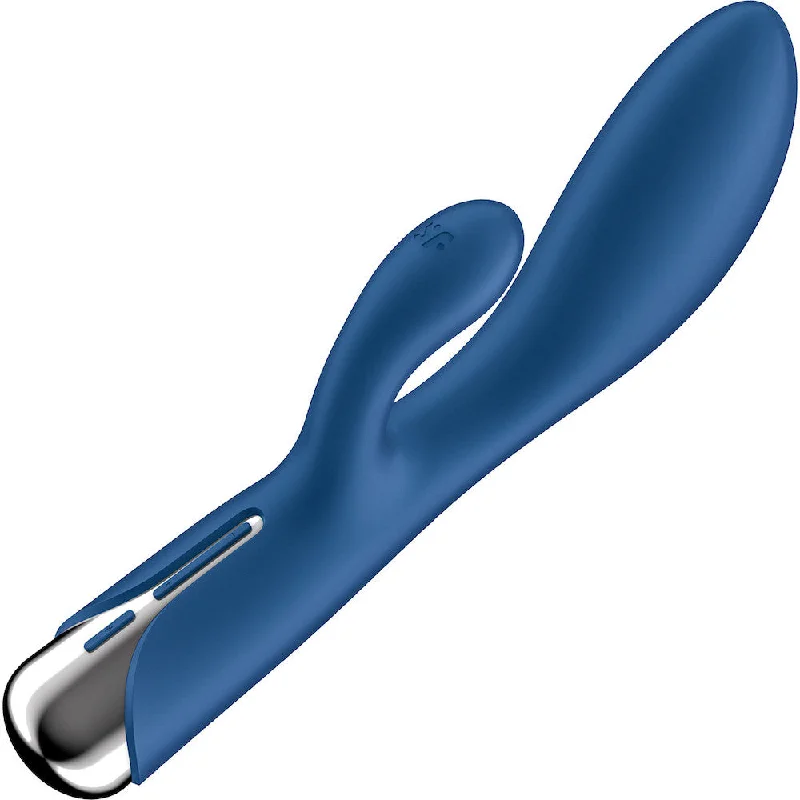 Satisfyer Spinning Silicone Rabbit Vibrator - Blue