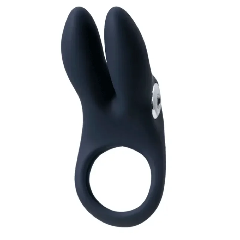 Sexy Bunny Rechargeable Vibrating C-Ring - Black