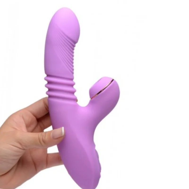 Shegasm Thrusting & Clitoral Air Pulsation Rabbit Vibrator - Purple