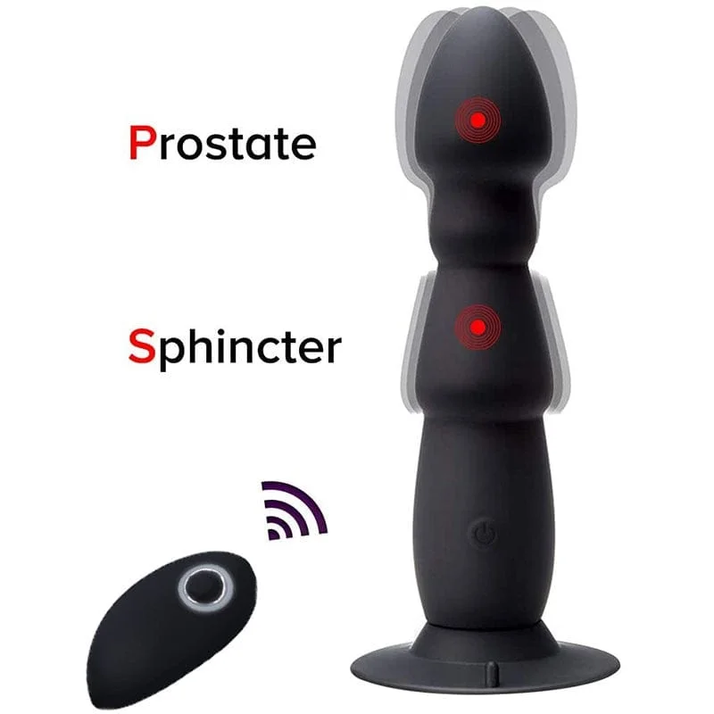 Auto Remote Anal Massager Suction Cup Male|/|