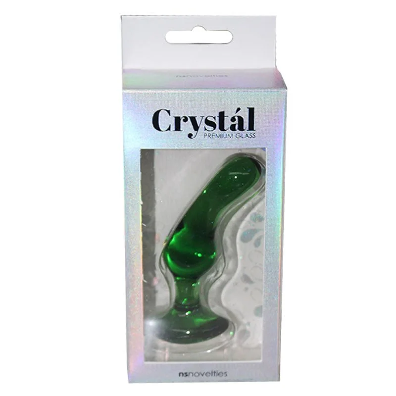 Crystal Glass Plug Angled Green