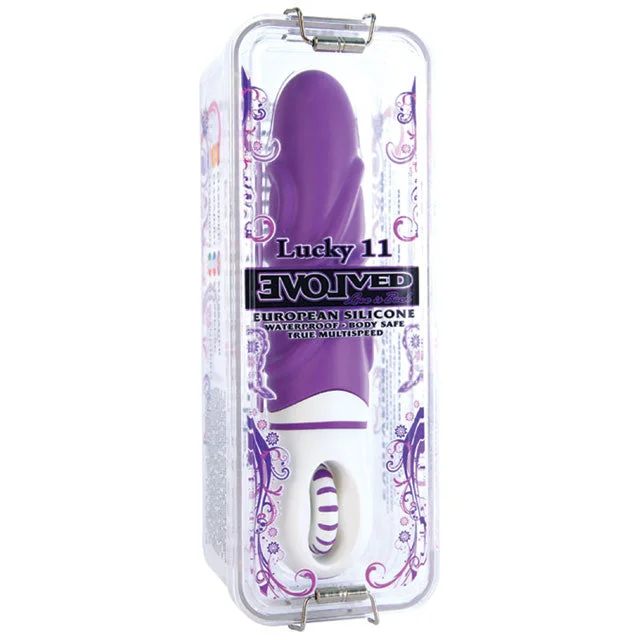 Evolved Lucky 11 Silicone Vibrator (Purple)