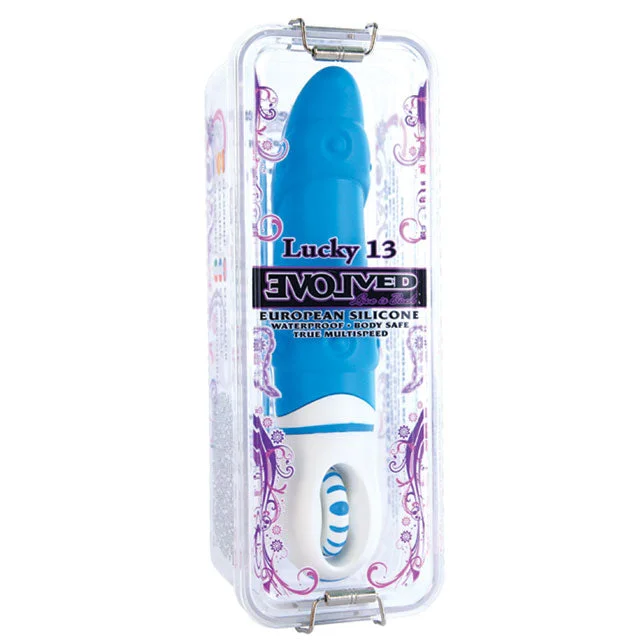 Evolved Lucky 13 Silicone Vibrator (Blue)