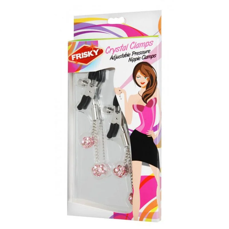 Frisky Crystal Ball  Clamps Pink