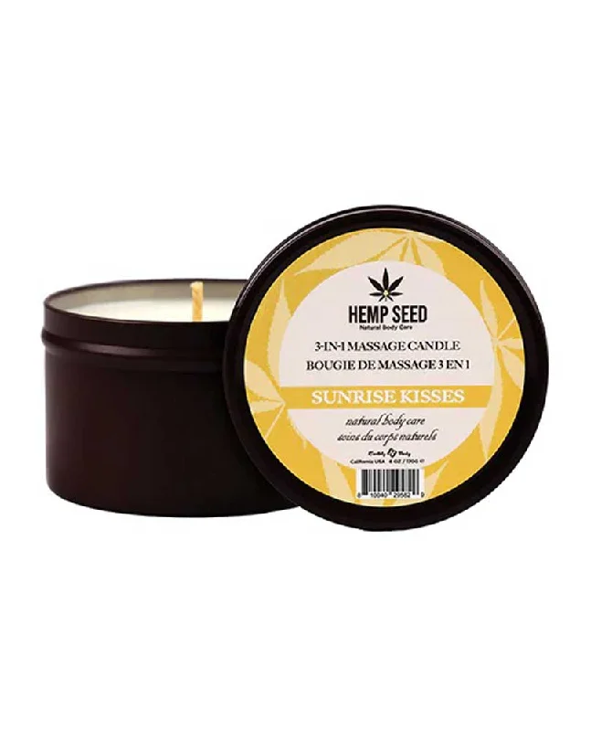 Hemp Seed 3-in-1 Massage Candle - Sunrise Kisses 6 Oz