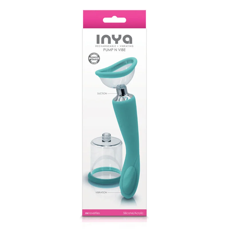 INYA Pump and Vibe With Interchangeable Suction Cups - Teal