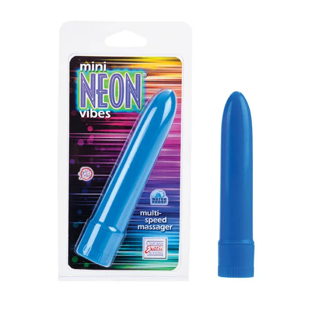 Mini Neon Multi Speed Vibrator Blue