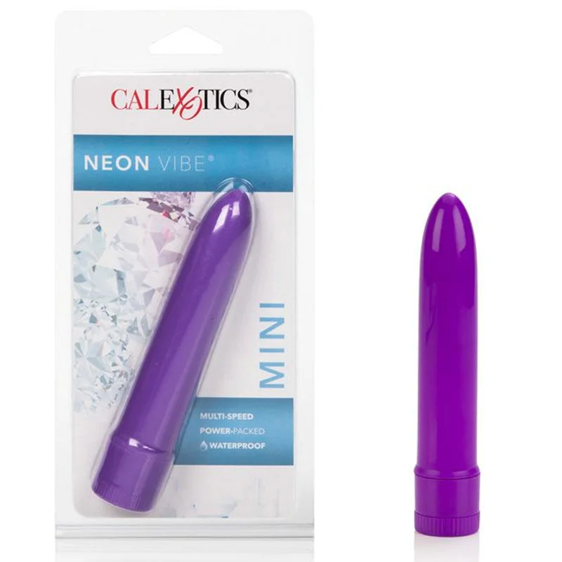 Mini Neon Multi Speed Vibrator Purple