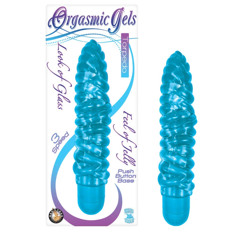 Orgasmic Gels Torpedo 6in. Multispeed Waterproof Vibrator (Blue)