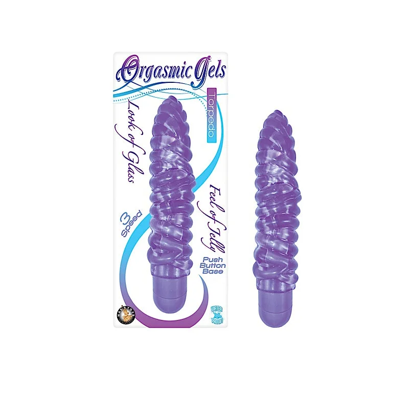 Orgasmic Gels Torpedo 6in. Multispeed Waterproof Vibrator (Purple)