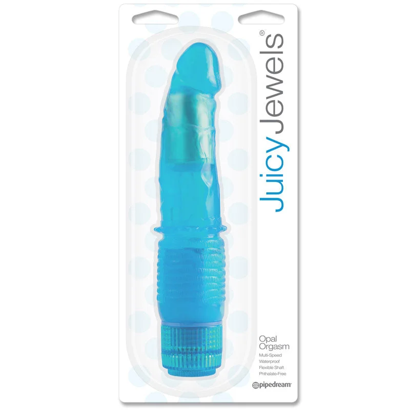 Pipedream Juicy Jewels Opal Orgasm Flexible Realistic Vibrator Blue