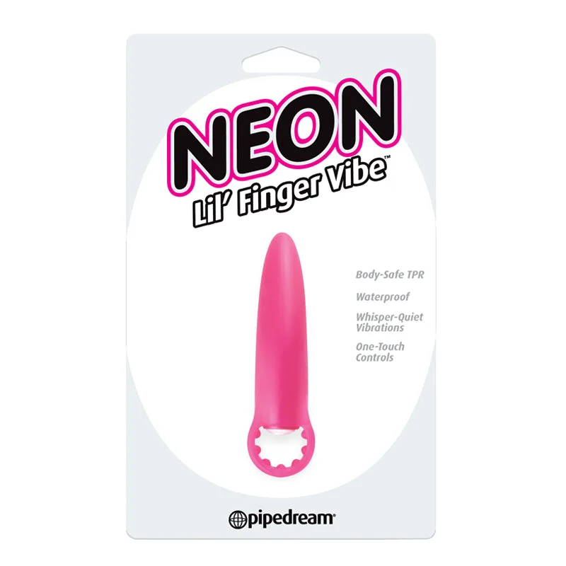 Pipedream Neon Lil' Finger Vibe Waterproof Vibrator Pink