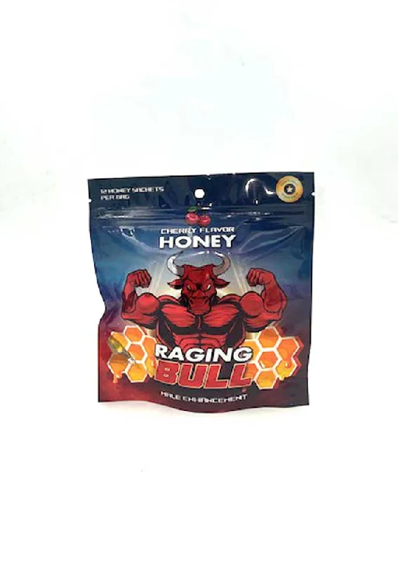 Raging Bull Male Enhancement - 12 Sachets Display  - Cherry Honey