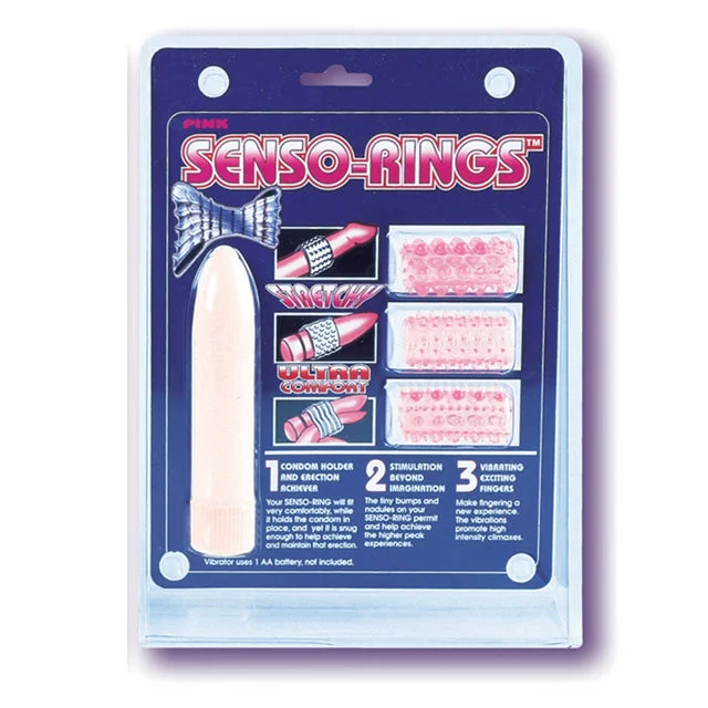 ++Senso Rings With Vibrator: Pink