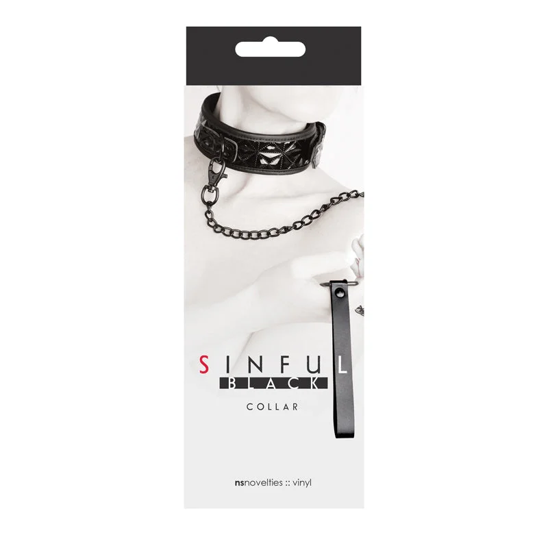 Sinful 1in Collar Black