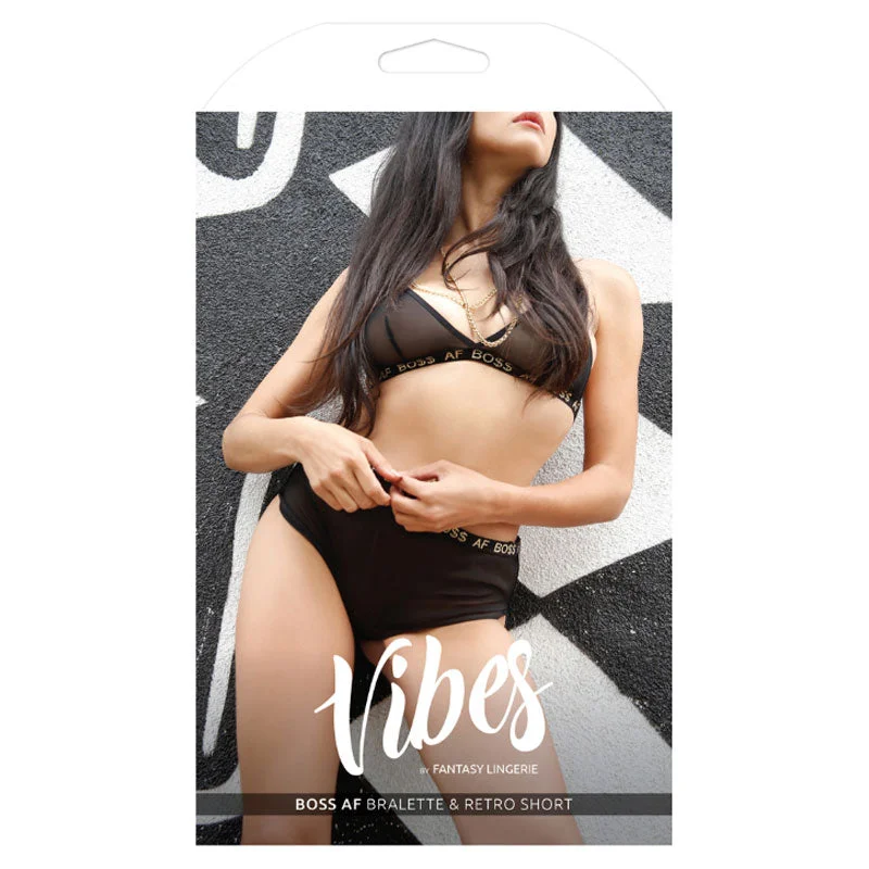 Vibes Boss AF Bralette & Retro Short LXL