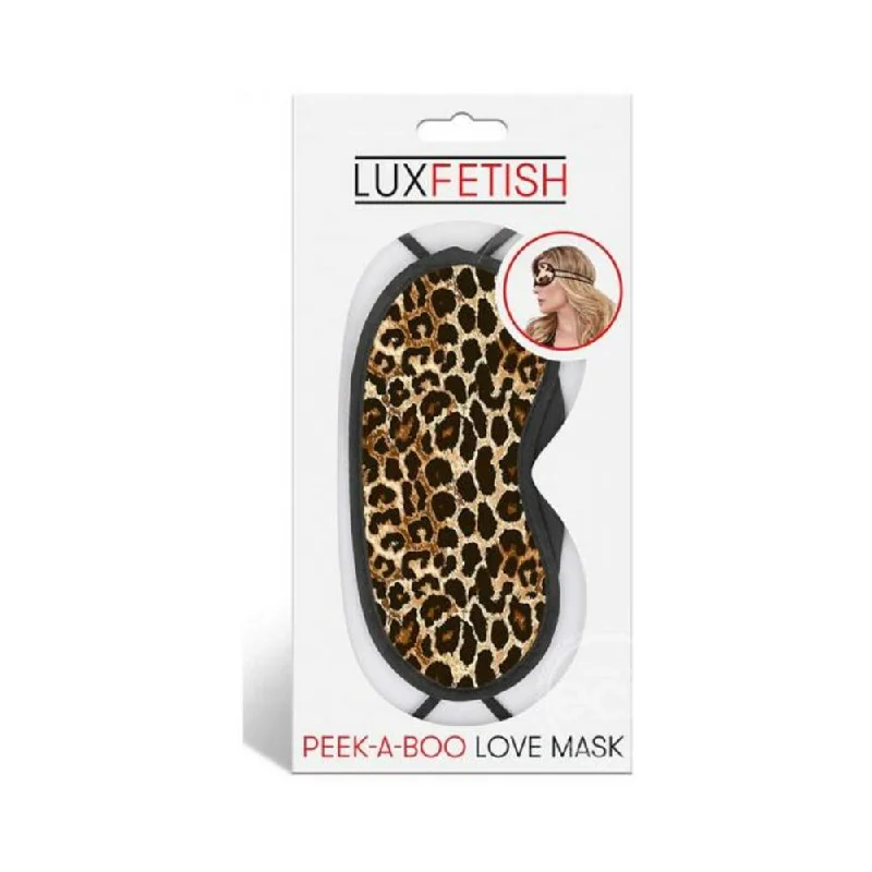 Lux Fetish Peek-a-boo Love Mask Leopard