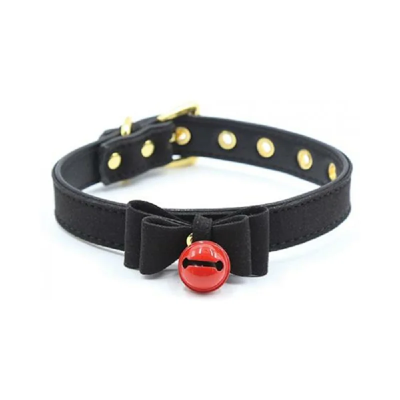 Plesur Cat Bell Bow Tie Collar - Black