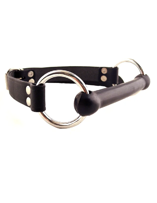 Rouge Leather & O-Ring Rubber Rod Gag